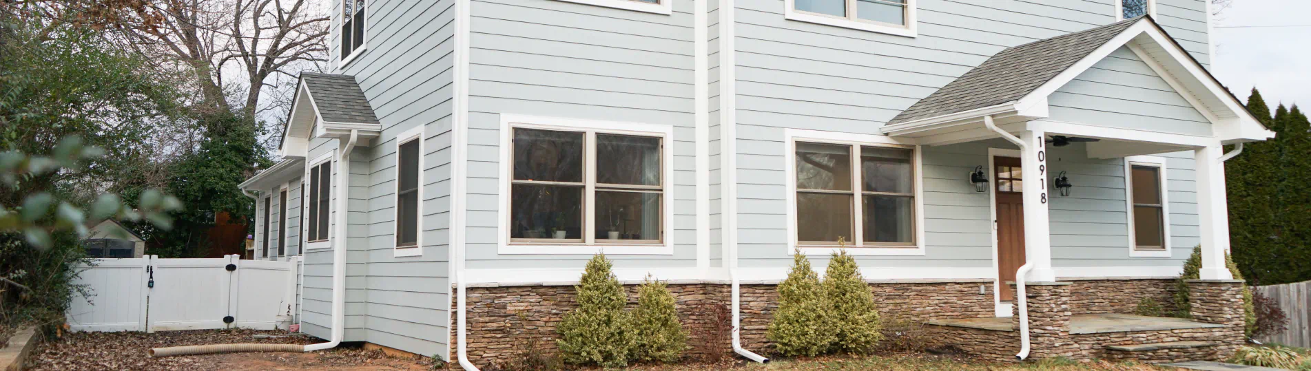 residential house with new additions